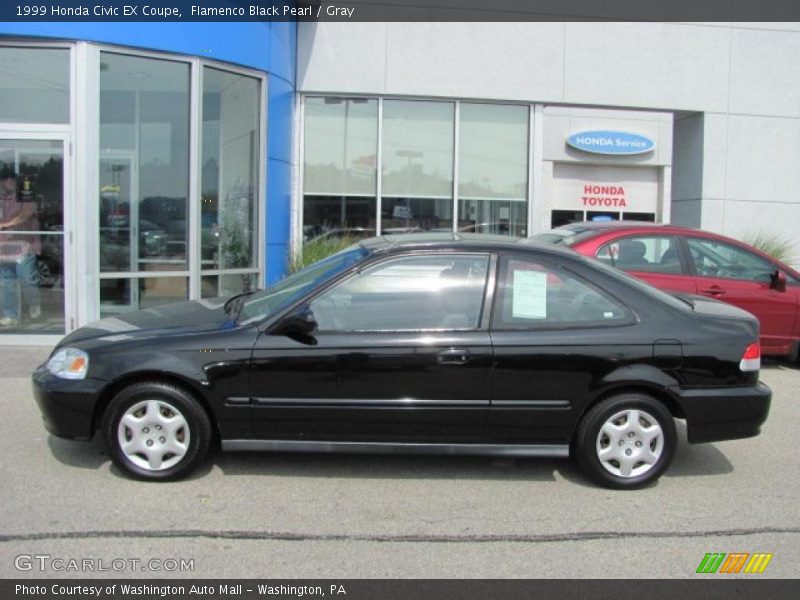 Flamenco Black Pearl / Gray 1999 Honda Civic EX Coupe