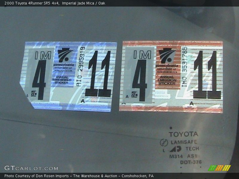 Imperial Jade Mica / Oak 2000 Toyota 4Runner SR5 4x4