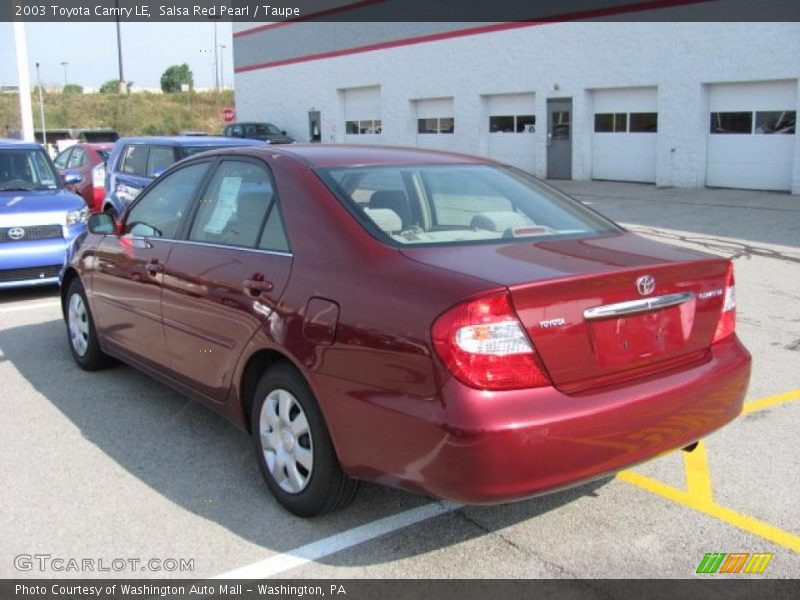 Salsa Red Pearl / Taupe 2003 Toyota Camry LE