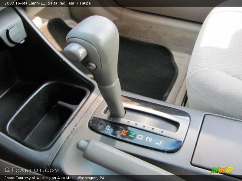 Salsa Red Pearl / Taupe 2003 Toyota Camry LE