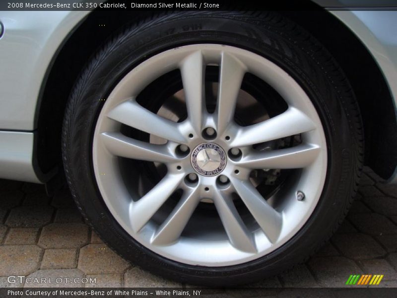 Diamond Silver Metallic / Stone 2008 Mercedes-Benz CLK 350 Cabriolet