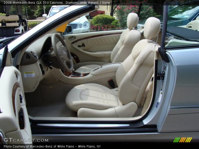 Diamond Silver Metallic / Stone 2008 Mercedes-Benz CLK 350 Cabriolet