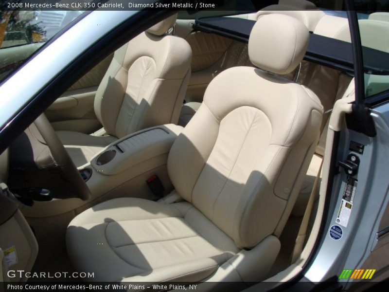 Diamond Silver Metallic / Stone 2008 Mercedes-Benz CLK 350 Cabriolet