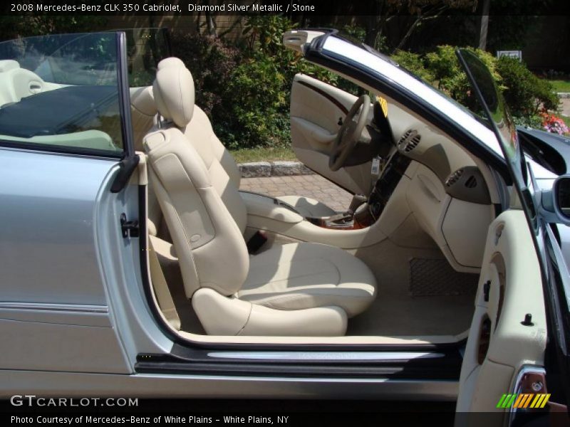 Diamond Silver Metallic / Stone 2008 Mercedes-Benz CLK 350 Cabriolet