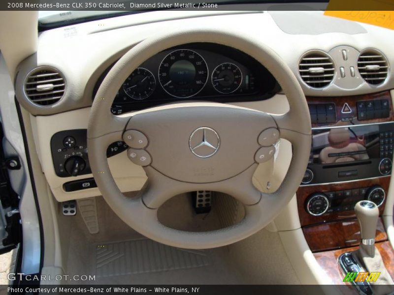 Diamond Silver Metallic / Stone 2008 Mercedes-Benz CLK 350 Cabriolet