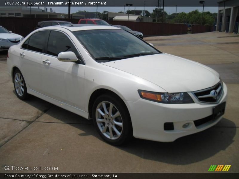 Premium White Pearl / Parchment 2007 Acura TSX Sedan