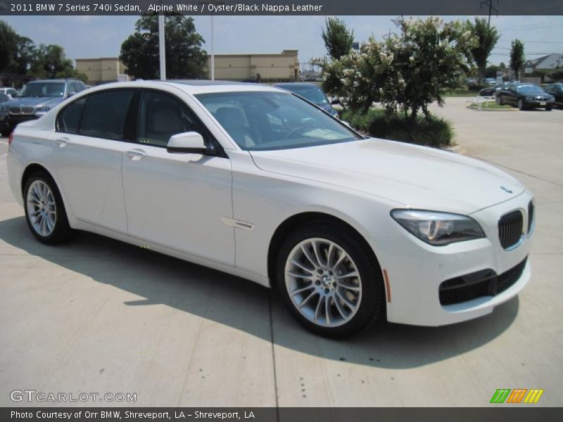 Alpine White / Oyster/Black Nappa Leather 2011 BMW 7 Series 740i Sedan