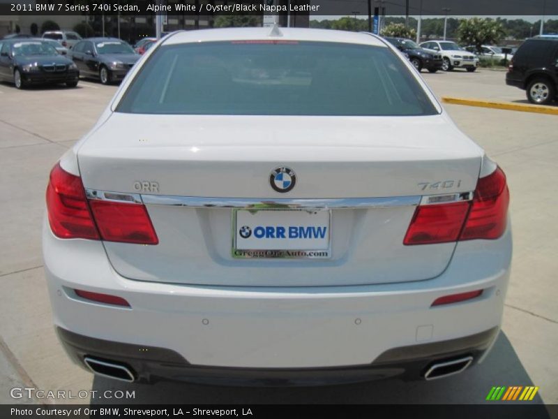 Alpine White / Oyster/Black Nappa Leather 2011 BMW 7 Series 740i Sedan