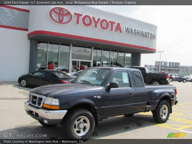 Deep Wedgewood Blue Metallic / Medium Graphite 1999 Ford Ranger XLT Extended Cab 4x4