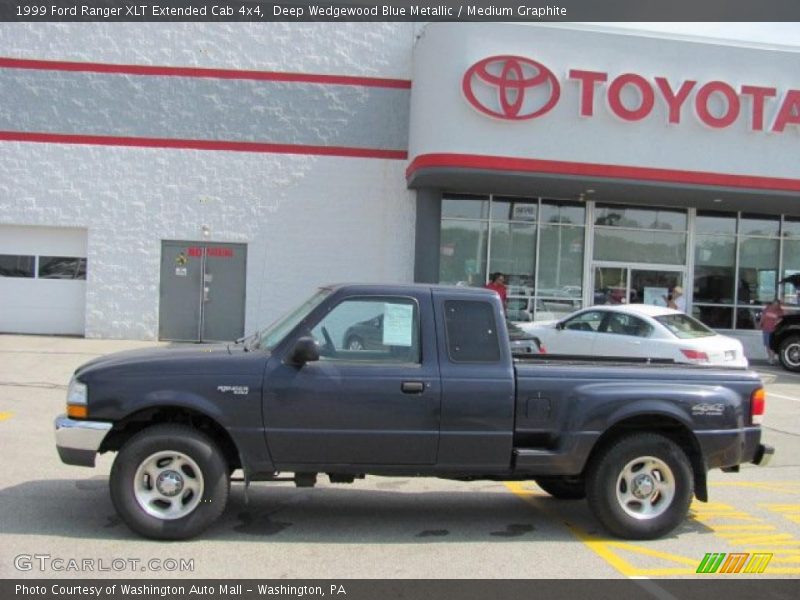 Deep Wedgewood Blue Metallic / Medium Graphite 1999 Ford Ranger XLT Extended Cab 4x4
