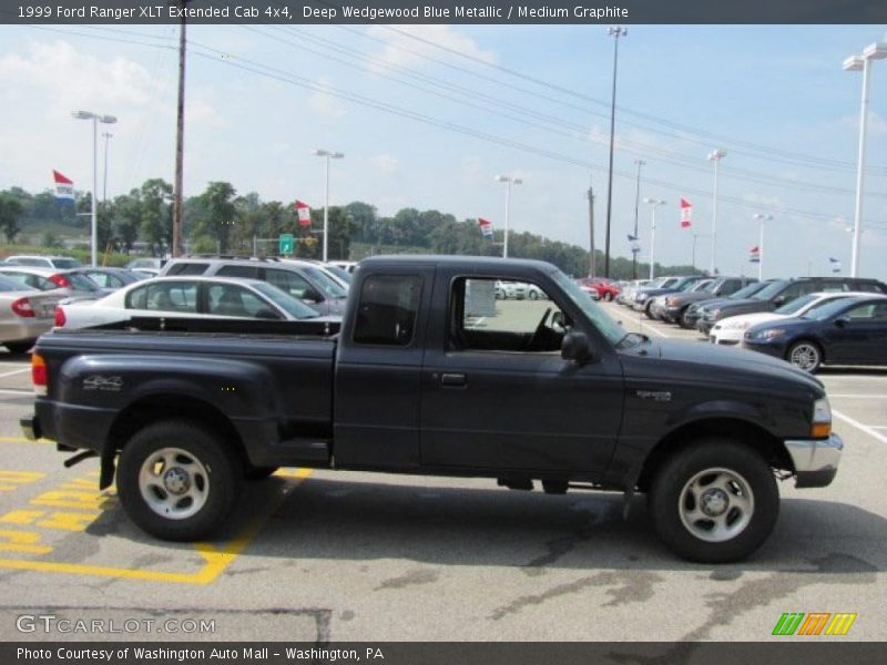 Deep Wedgewood Blue Metallic / Medium Graphite 1999 Ford Ranger XLT Extended Cab 4x4
