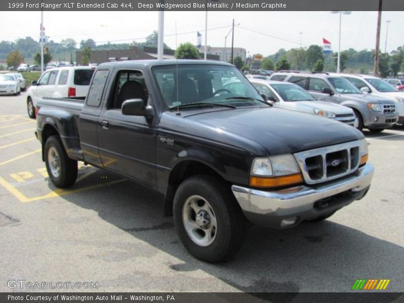 Deep Wedgewood Blue Metallic / Medium Graphite 1999 Ford Ranger XLT Extended Cab 4x4