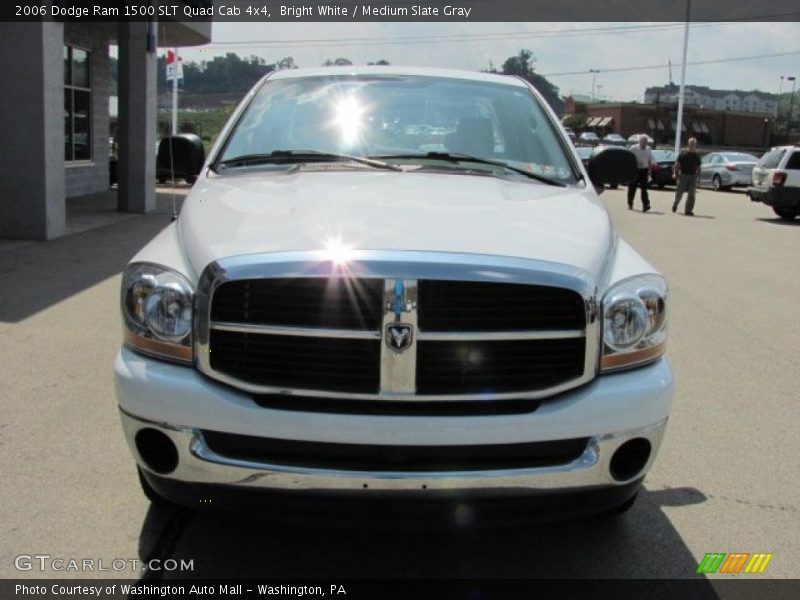 Bright White / Medium Slate Gray 2006 Dodge Ram 1500 SLT Quad Cab 4x4