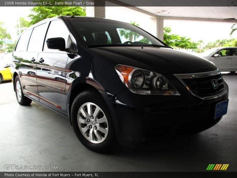 Baltic Blue Pearl / Gray 2008 Honda Odyssey EX-L