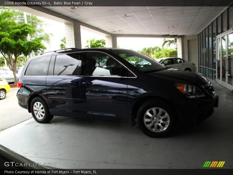 Baltic Blue Pearl / Gray 2008 Honda Odyssey EX-L