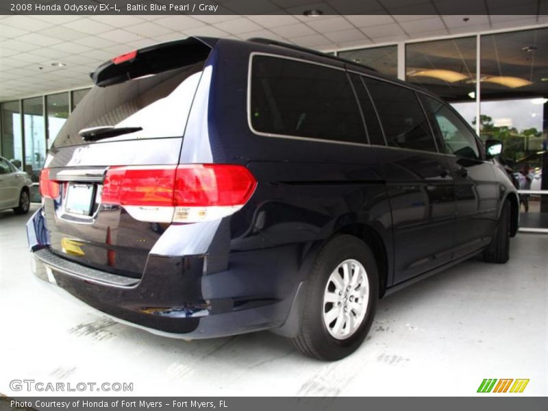 Baltic Blue Pearl / Gray 2008 Honda Odyssey EX-L