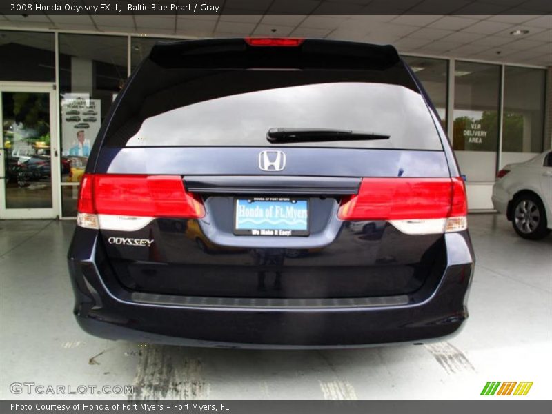 Baltic Blue Pearl / Gray 2008 Honda Odyssey EX-L