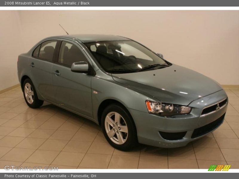 Aqua Metallic / Black 2008 Mitsubishi Lancer ES