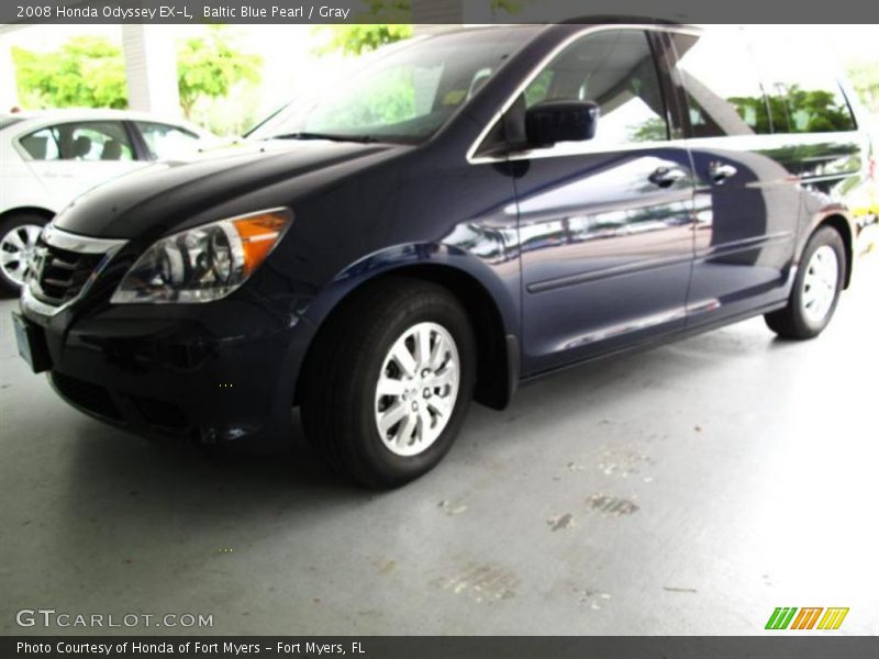 Baltic Blue Pearl / Gray 2008 Honda Odyssey EX-L