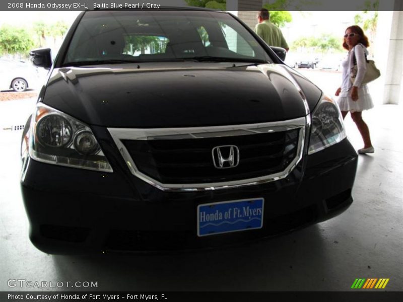 Baltic Blue Pearl / Gray 2008 Honda Odyssey EX-L