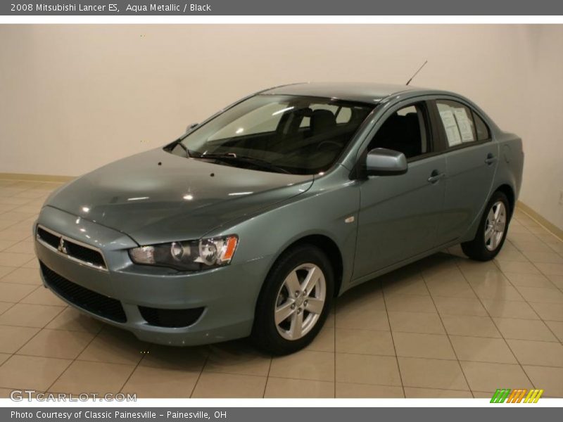 Aqua Metallic / Black 2008 Mitsubishi Lancer ES