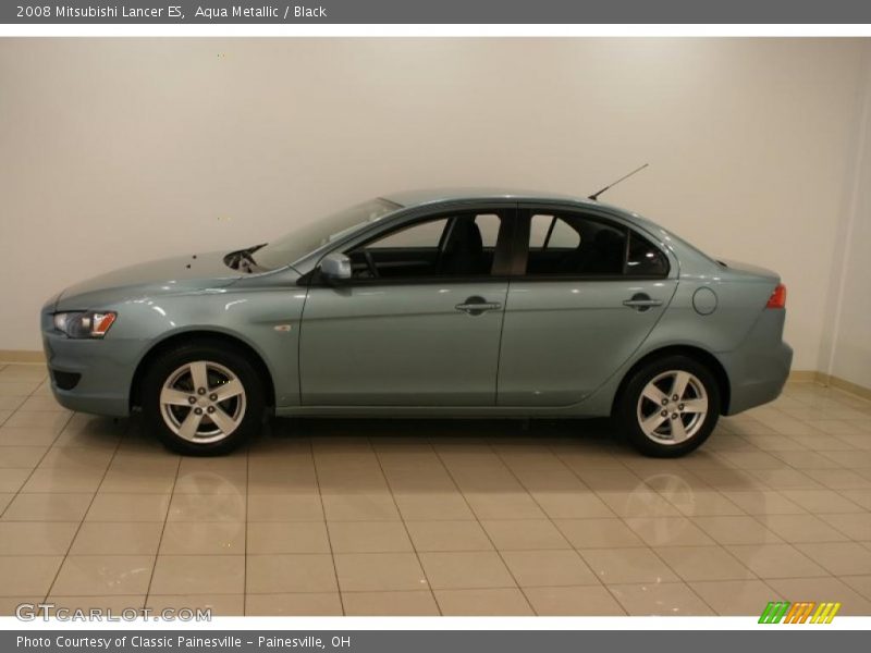 Aqua Metallic / Black 2008 Mitsubishi Lancer ES
