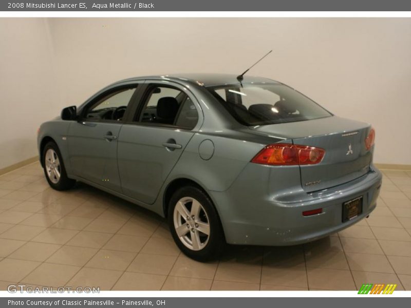 Aqua Metallic / Black 2008 Mitsubishi Lancer ES