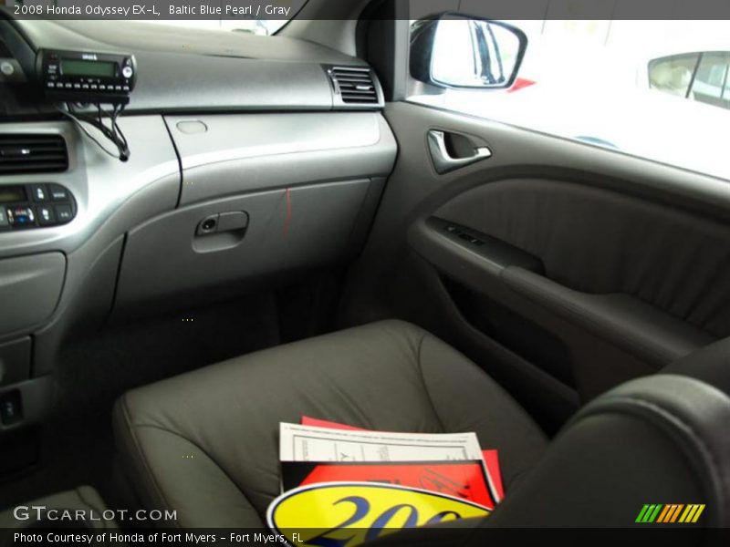 Baltic Blue Pearl / Gray 2008 Honda Odyssey EX-L