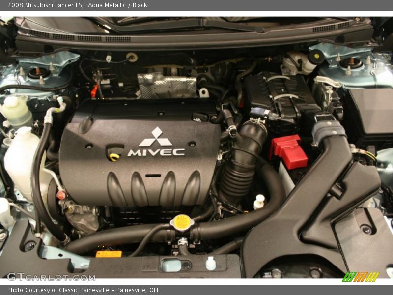 Aqua Metallic / Black 2008 Mitsubishi Lancer ES
