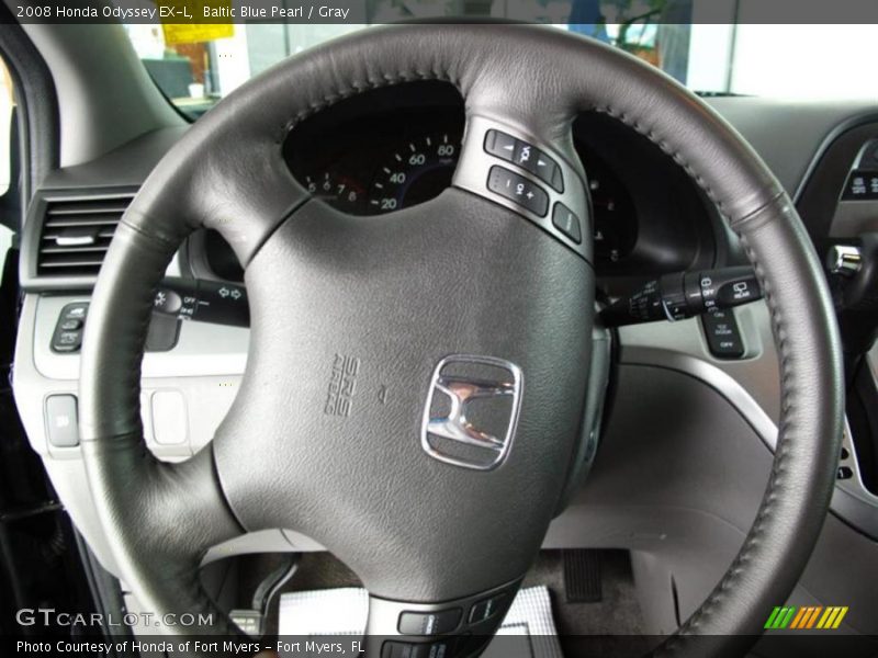 Baltic Blue Pearl / Gray 2008 Honda Odyssey EX-L