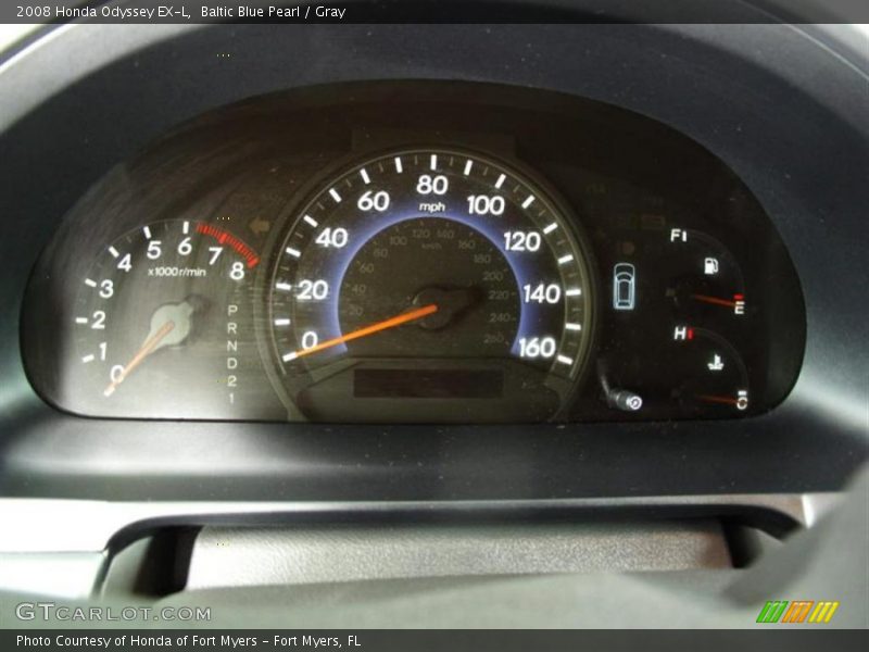 Baltic Blue Pearl / Gray 2008 Honda Odyssey EX-L