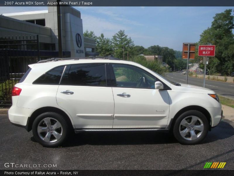 Aspen White Pearl / Taupe 2007 Acura MDX Sport