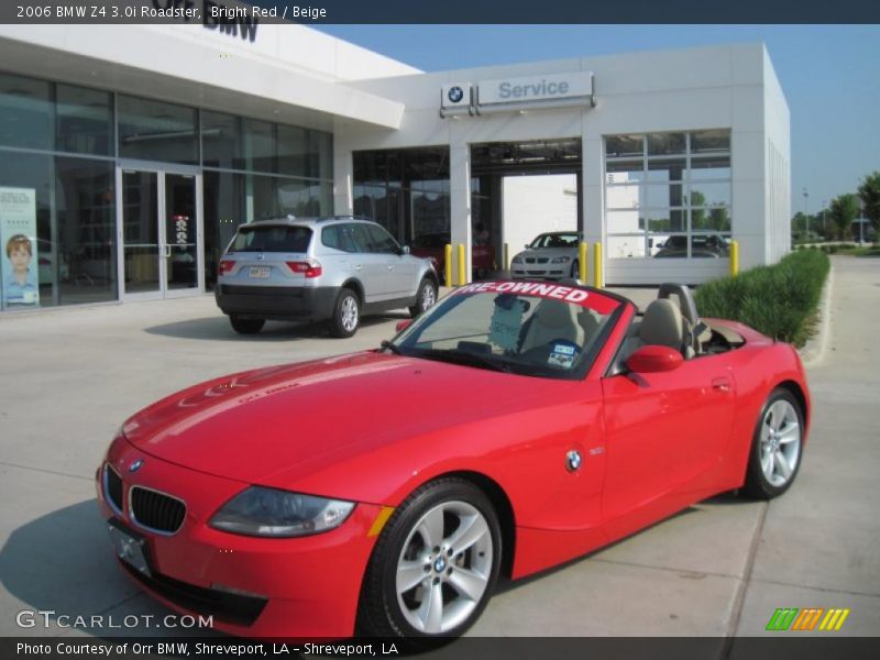 Bright Red / Beige 2006 BMW Z4 3.0i Roadster