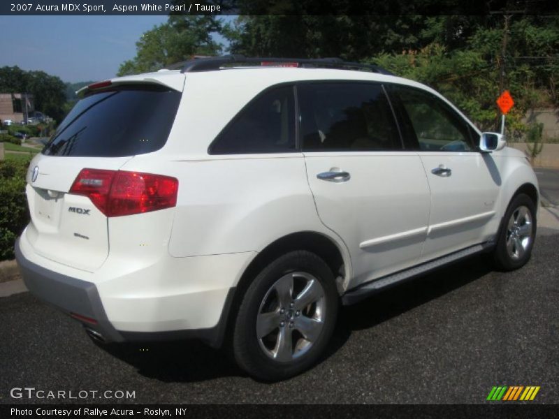 Aspen White Pearl / Taupe 2007 Acura MDX Sport