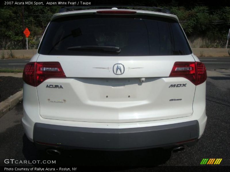 Aspen White Pearl / Taupe 2007 Acura MDX Sport