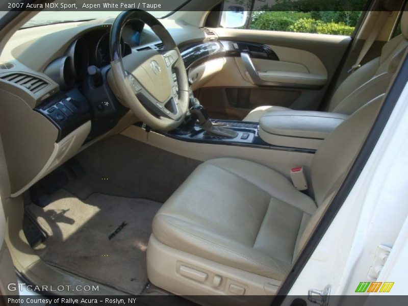 Aspen White Pearl / Taupe 2007 Acura MDX Sport