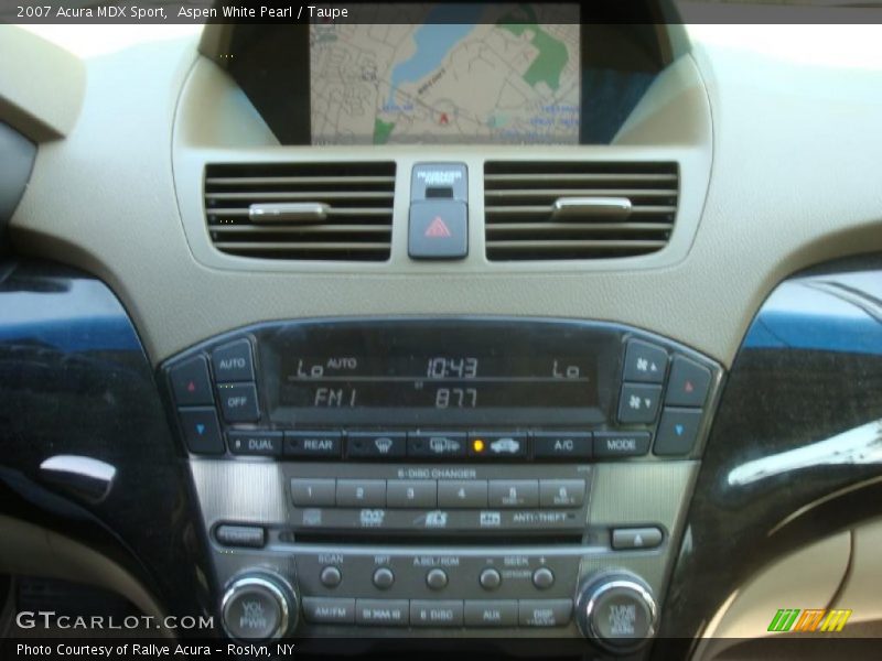 Aspen White Pearl / Taupe 2007 Acura MDX Sport