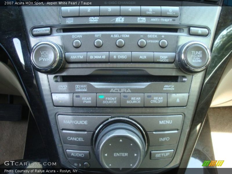 Aspen White Pearl / Taupe 2007 Acura MDX Sport