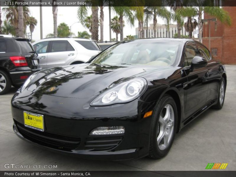 Black / Luxor Beige 2011 Porsche Panamera 4