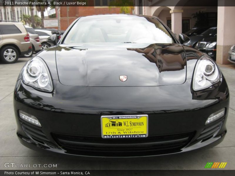 Black / Luxor Beige 2011 Porsche Panamera 4