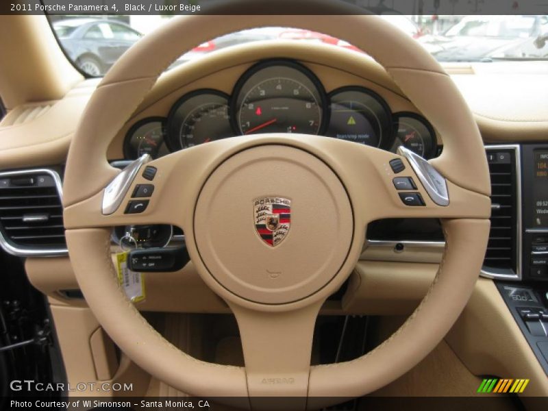 Black / Luxor Beige 2011 Porsche Panamera 4