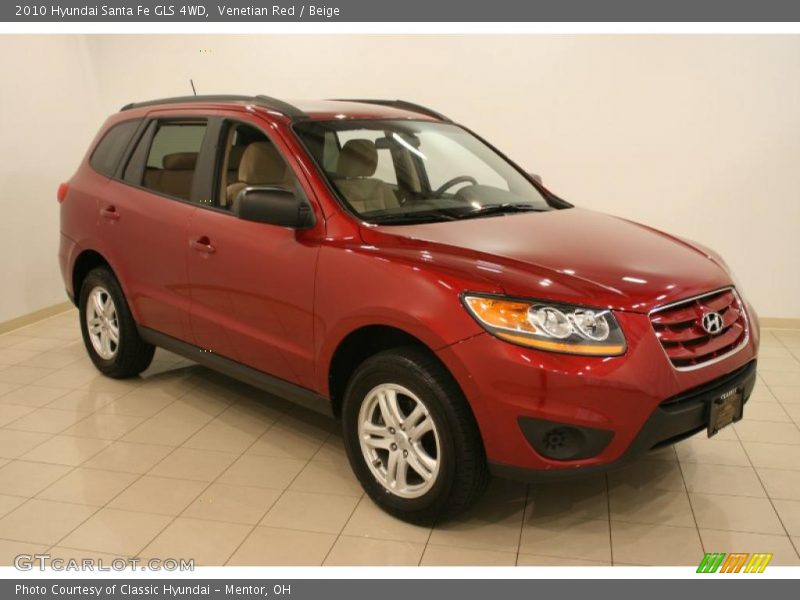 Venetian Red / Beige 2010 Hyundai Santa Fe GLS 4WD