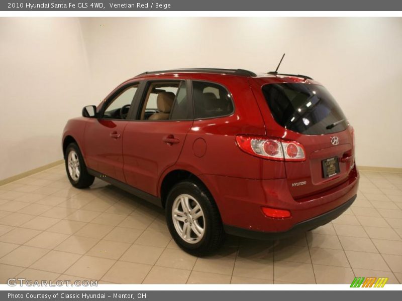 Venetian Red / Beige 2010 Hyundai Santa Fe GLS 4WD