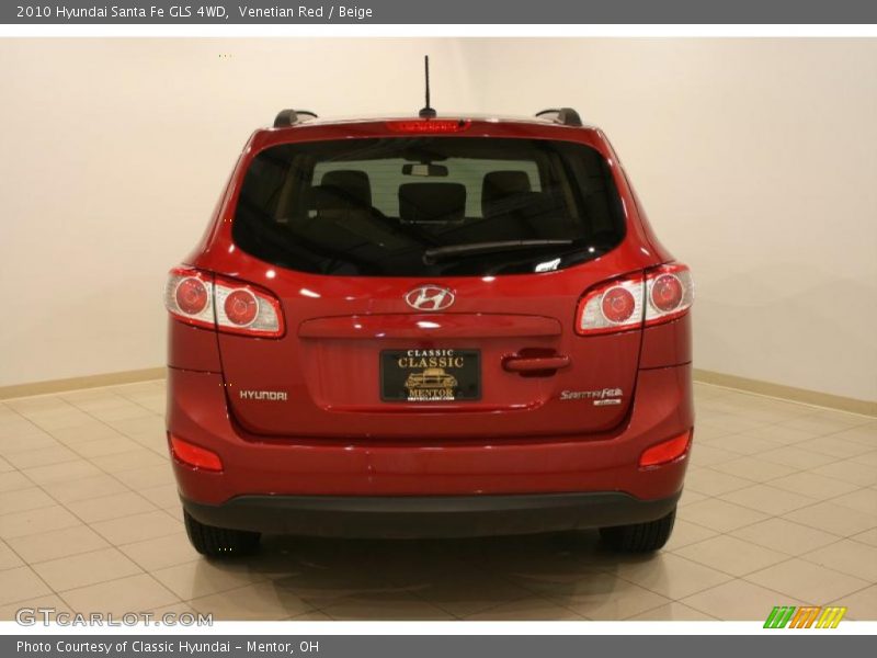 Venetian Red / Beige 2010 Hyundai Santa Fe GLS 4WD