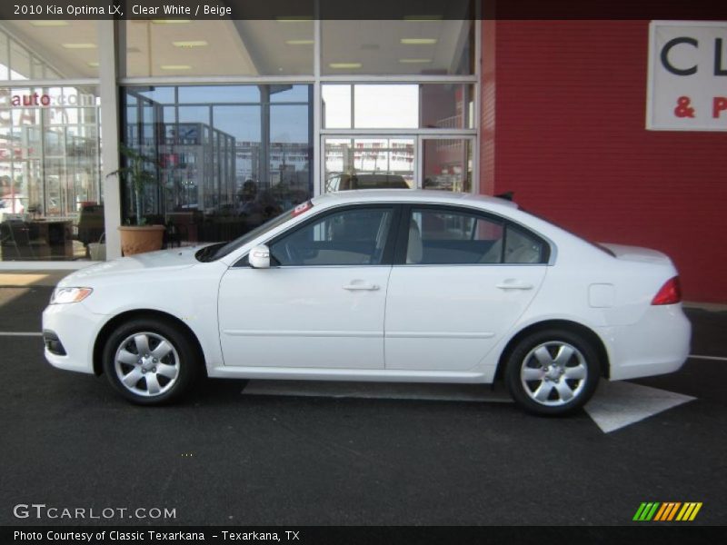Clear White / Beige 2010 Kia Optima LX