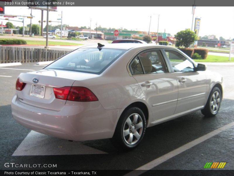 Clear White / Beige 2010 Kia Optima LX