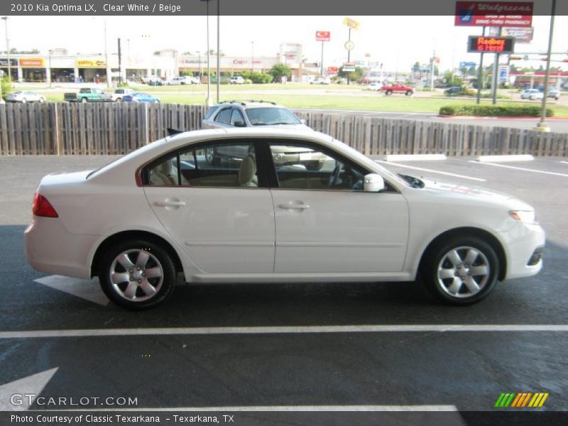 Clear White / Beige 2010 Kia Optima LX