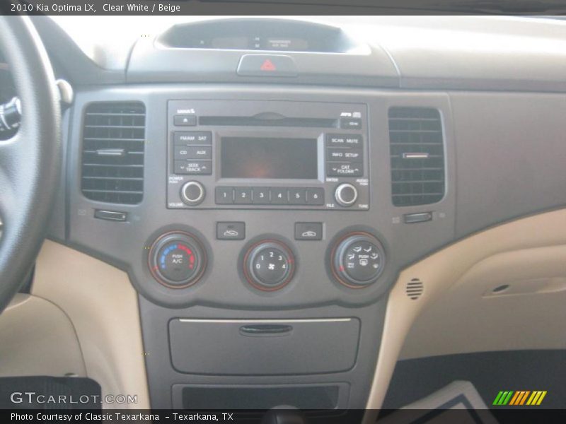 Clear White / Beige 2010 Kia Optima LX