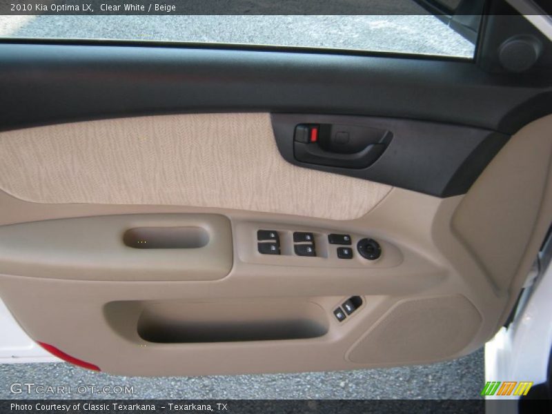 Clear White / Beige 2010 Kia Optima LX