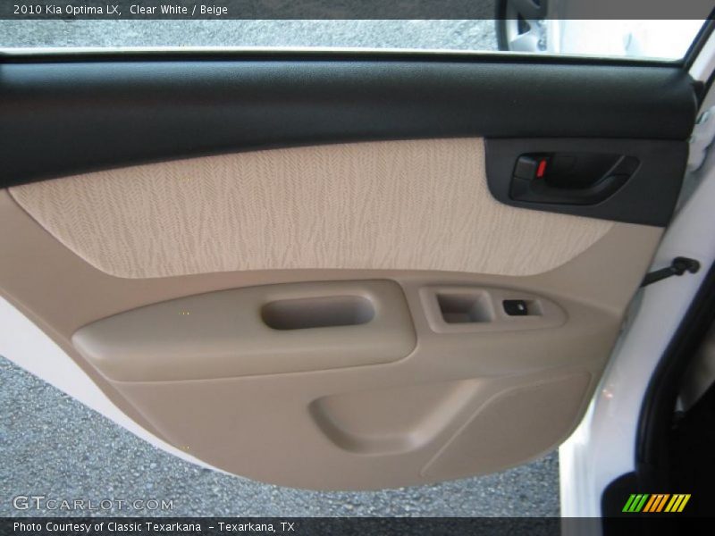 Clear White / Beige 2010 Kia Optima LX